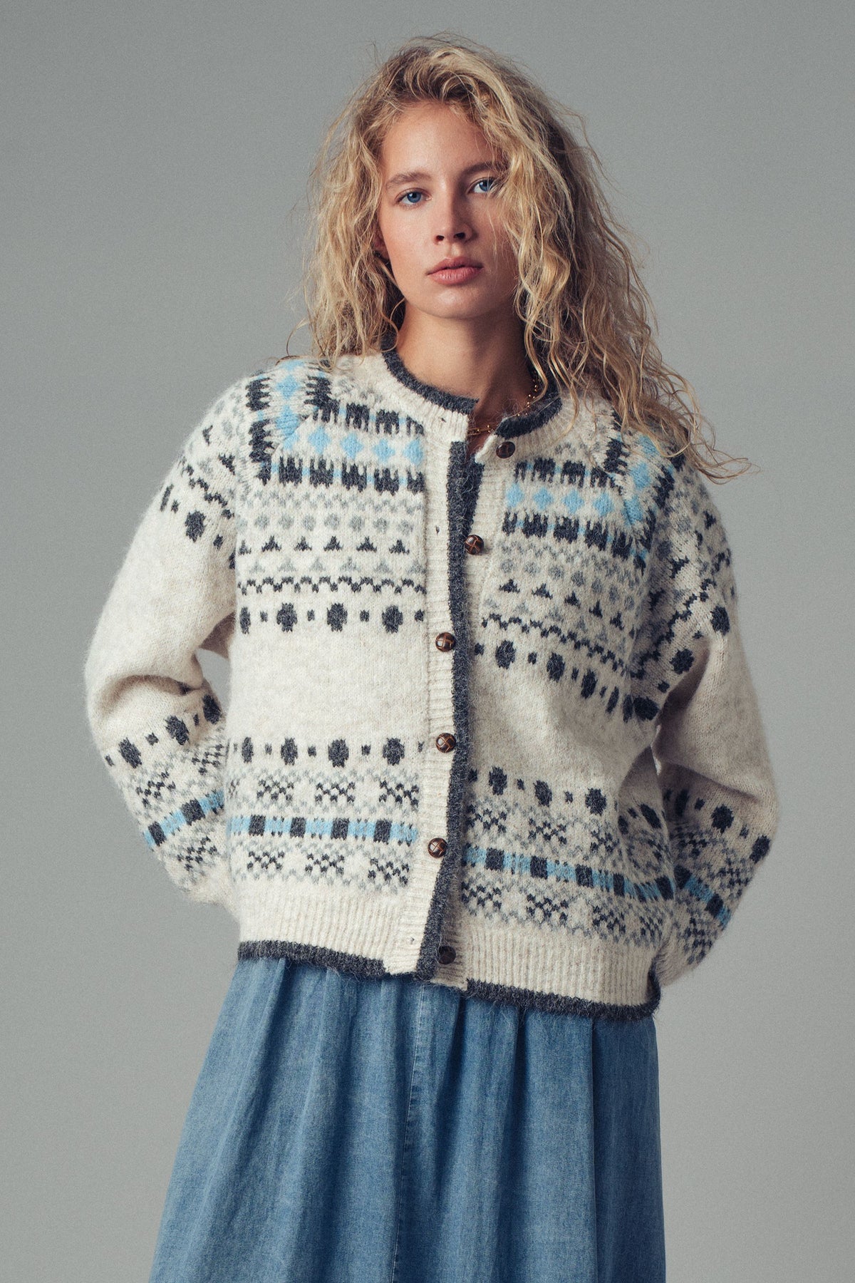 Nordic Wool Blend Cardigan