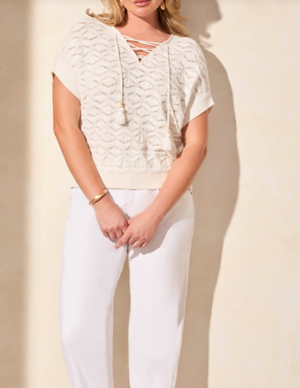 Tribal Lace Up Sweater