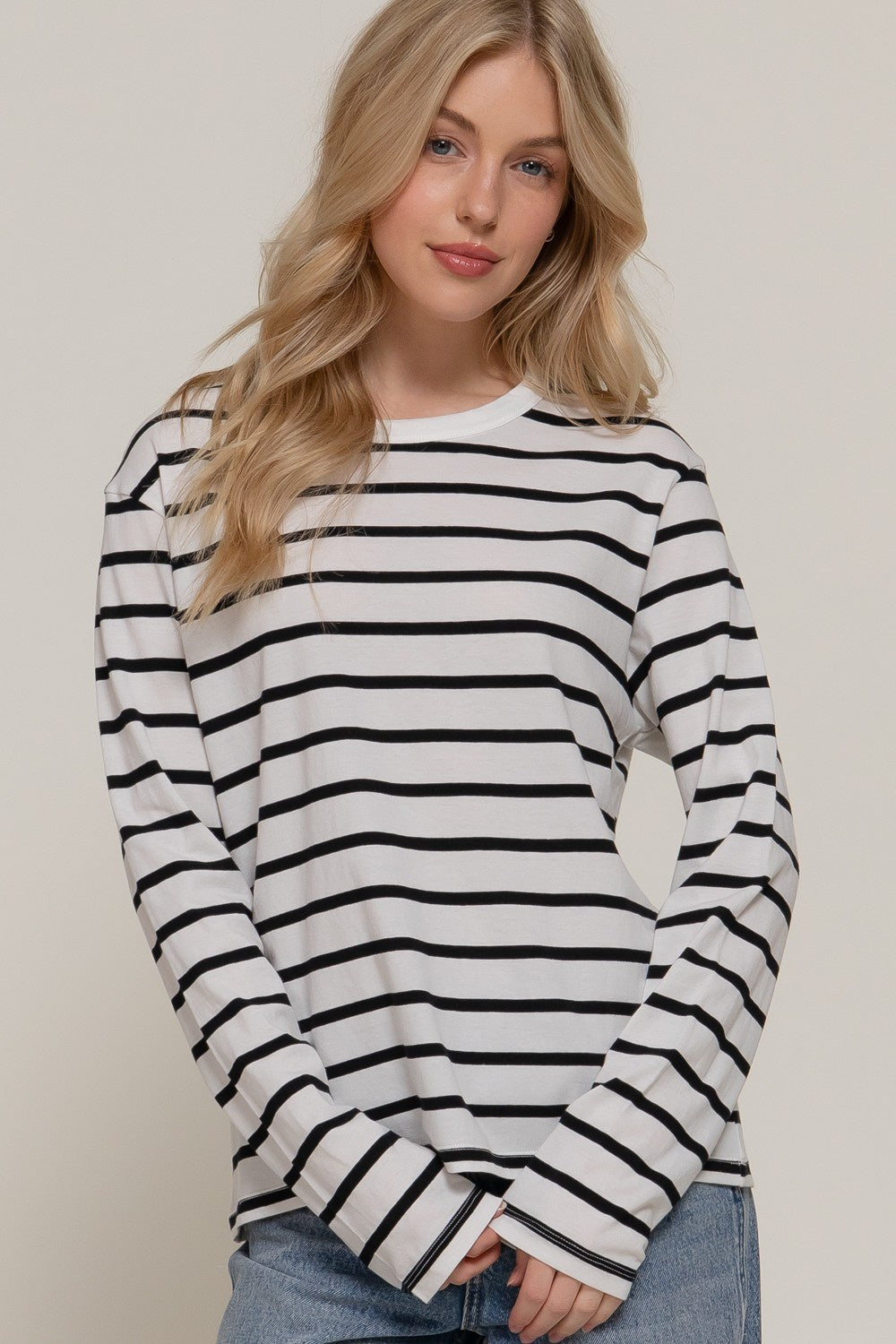 Long Sleeve Yard Dyed Stripe Shirt