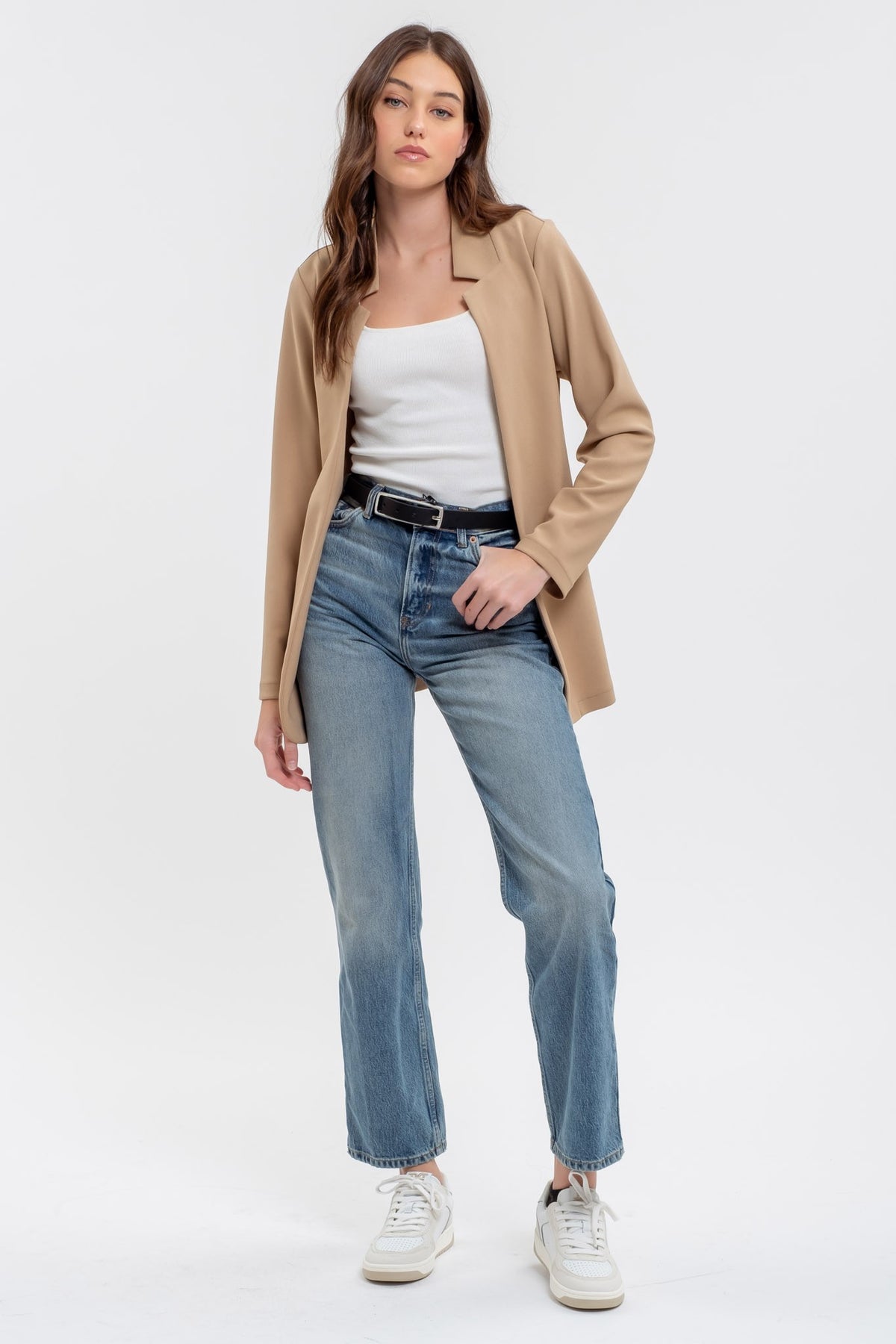 Notched Collar Blazer