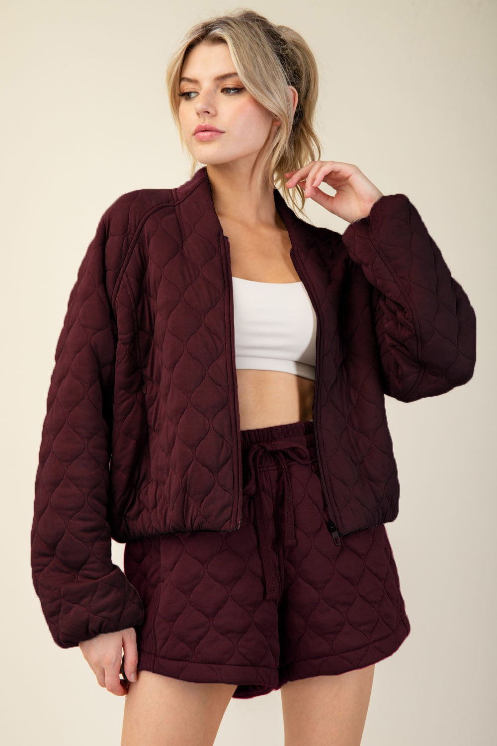 Quilted Bomber Jacket