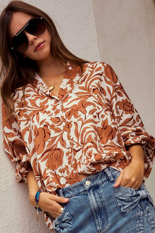 Floral Printed Woven Top