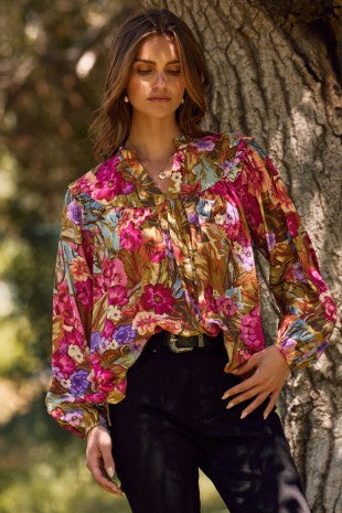 Floral Yoke Blouse
