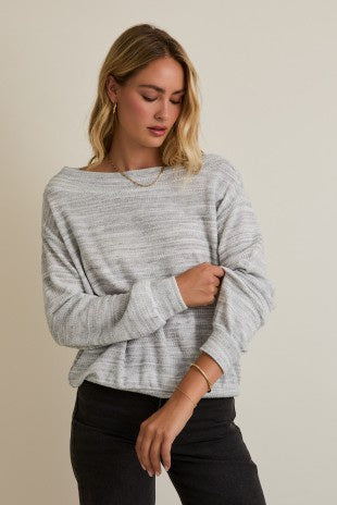 Off Shoulder Knit Long Sleeve