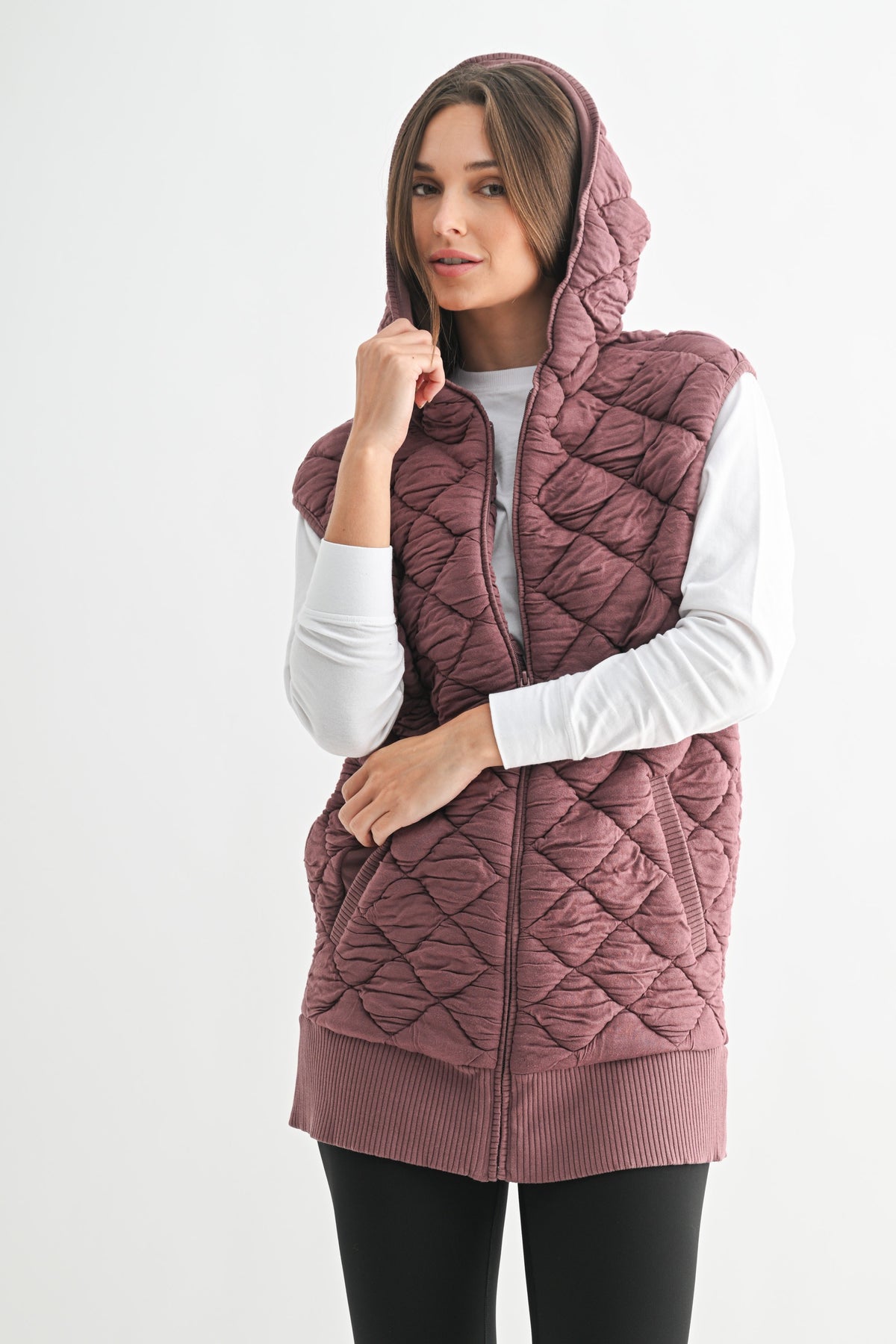 Quilted Vest with Hood