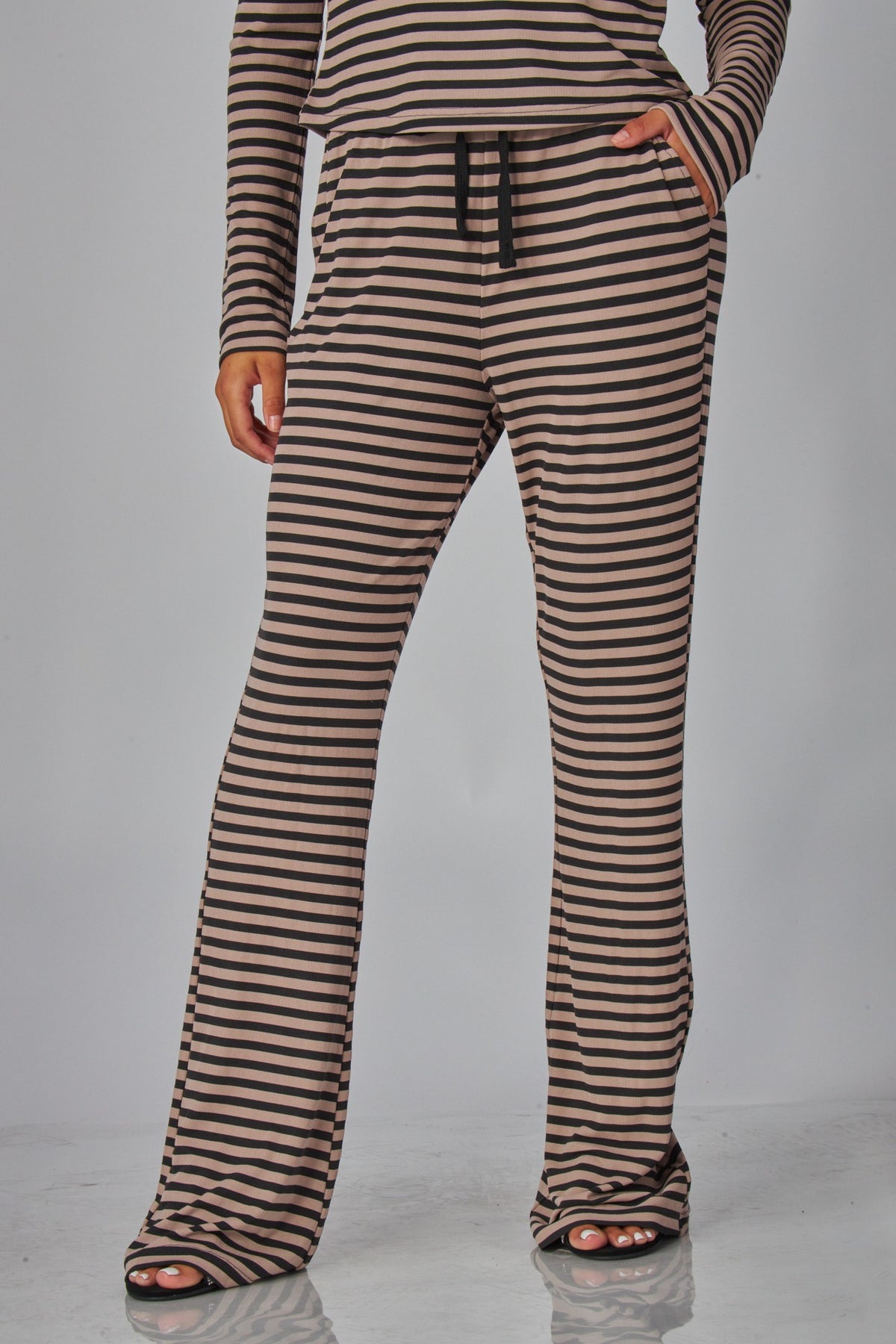 Modal Stripped Drawstring Pants