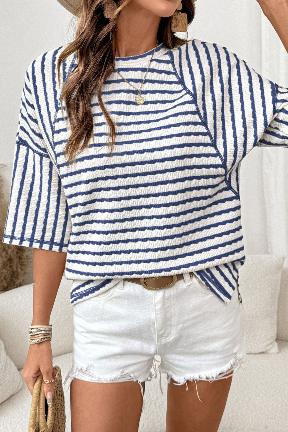 Textured Striped Tee