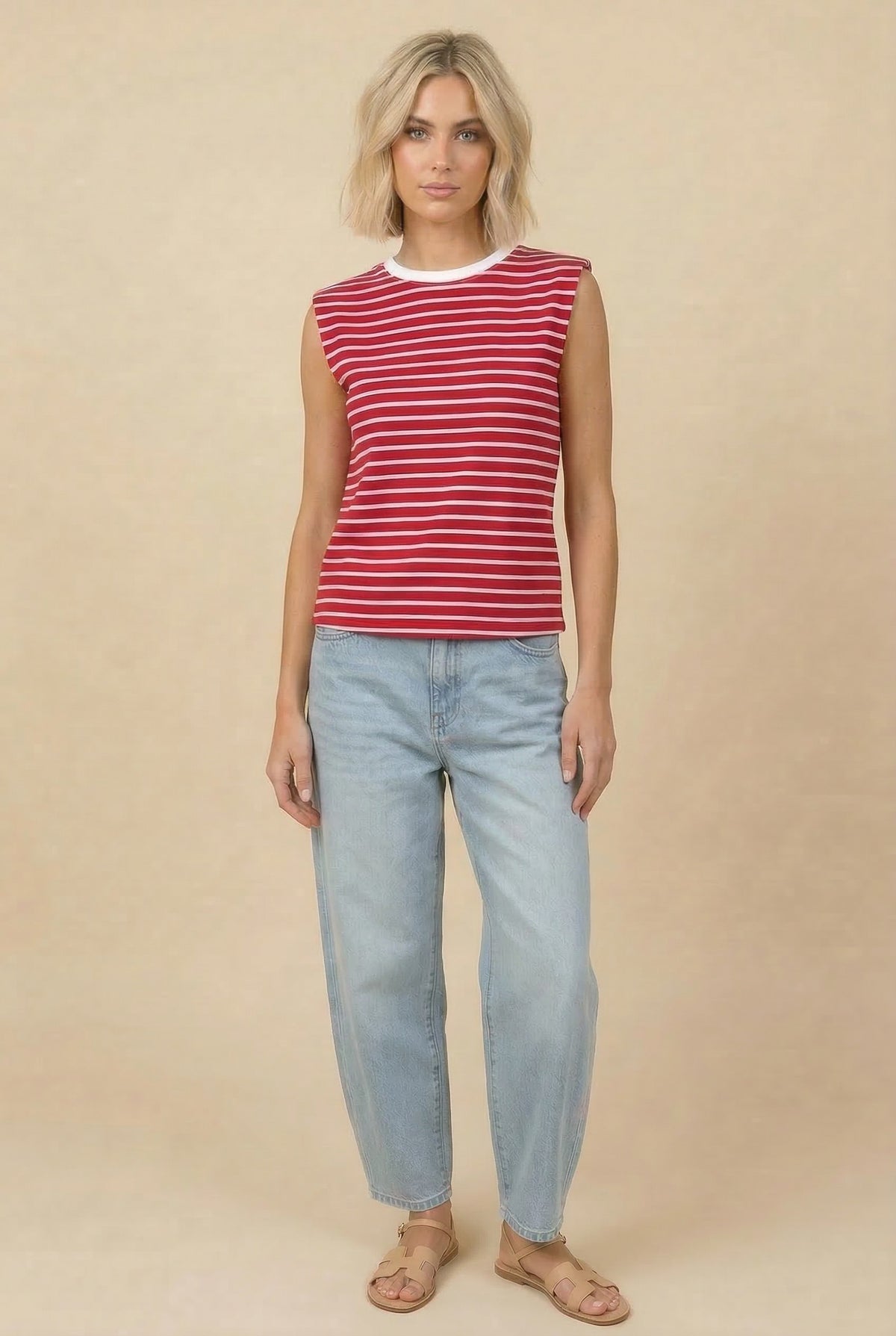 Classic Stripped Sleeveless Tank