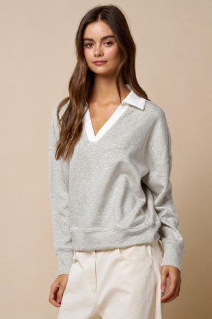 Scuba Contrast Polo Top