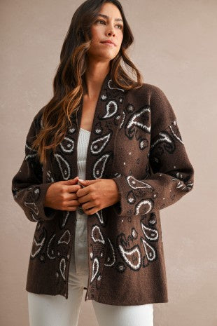 Paisley Pattern Cardigan