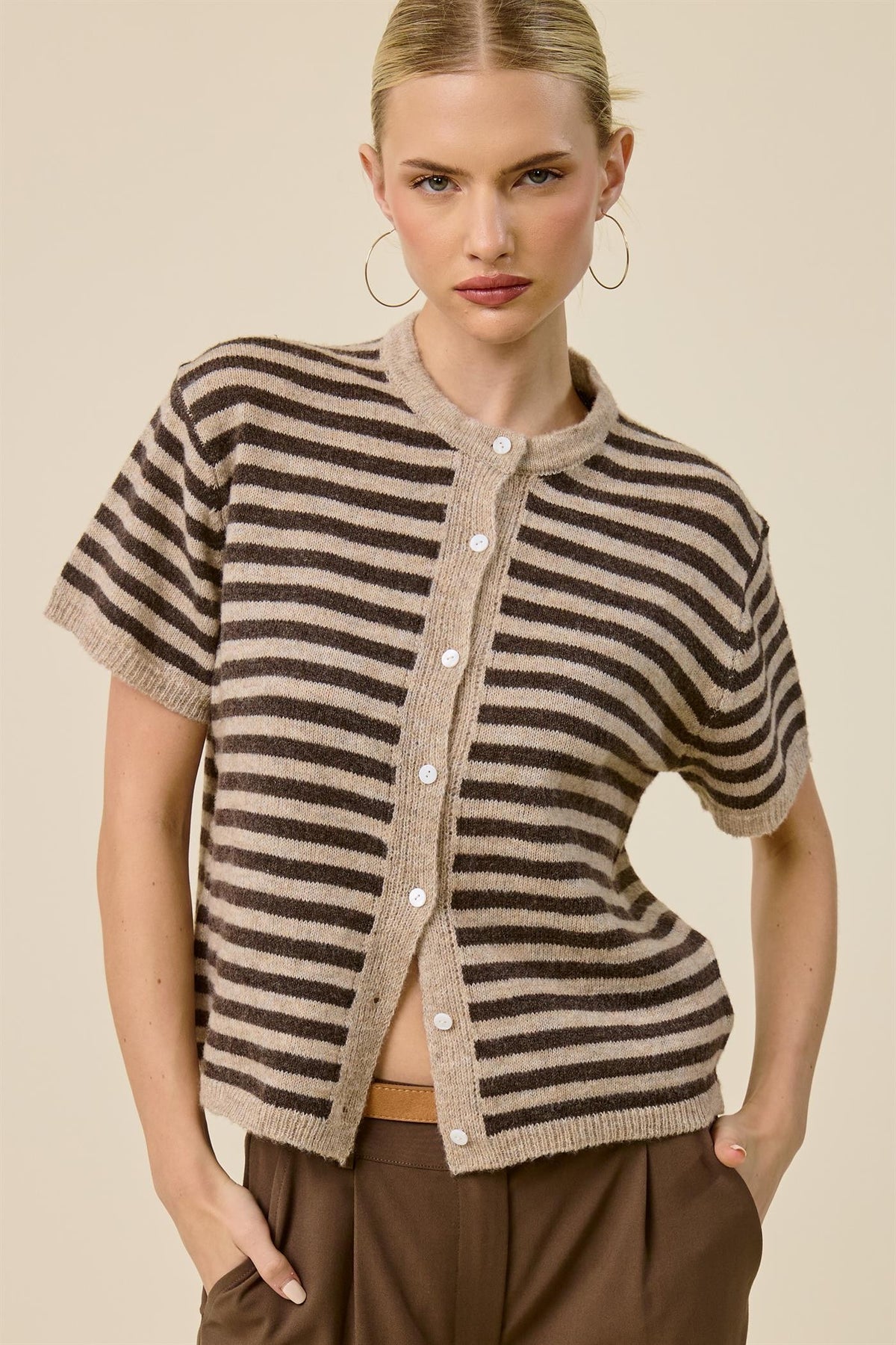 Cocoa Short Sleeve Cardigan