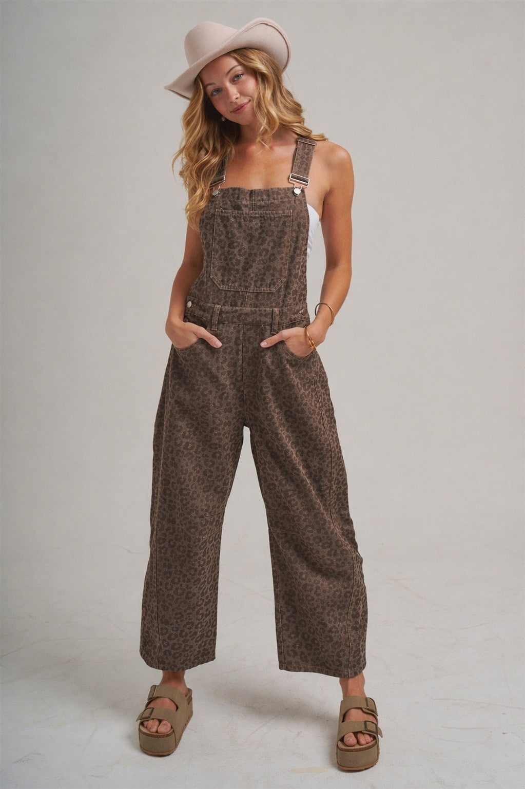 Vintage Leopard Barrel Overall