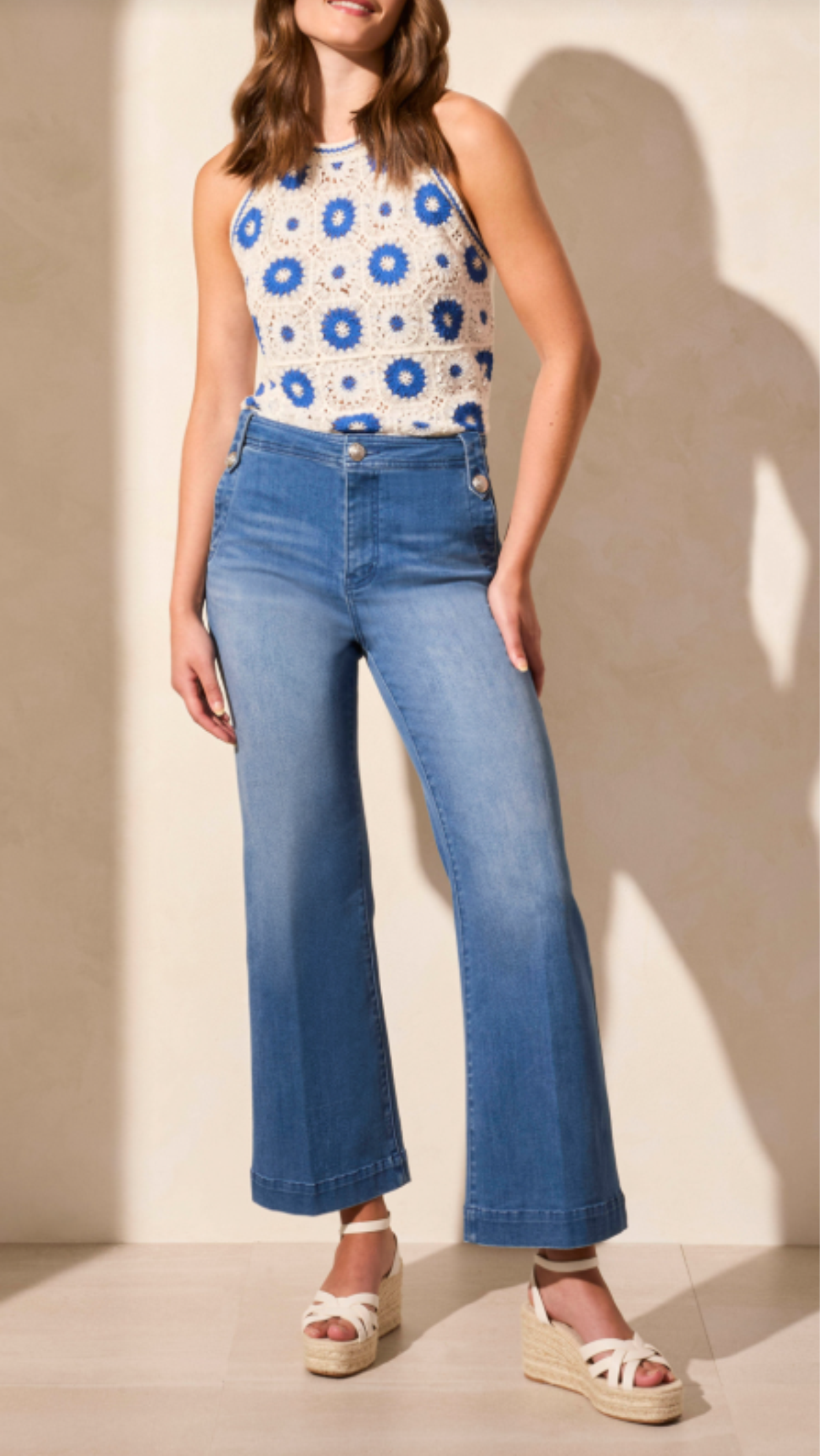Tribal Brooke Hugging Palazzo Denim
