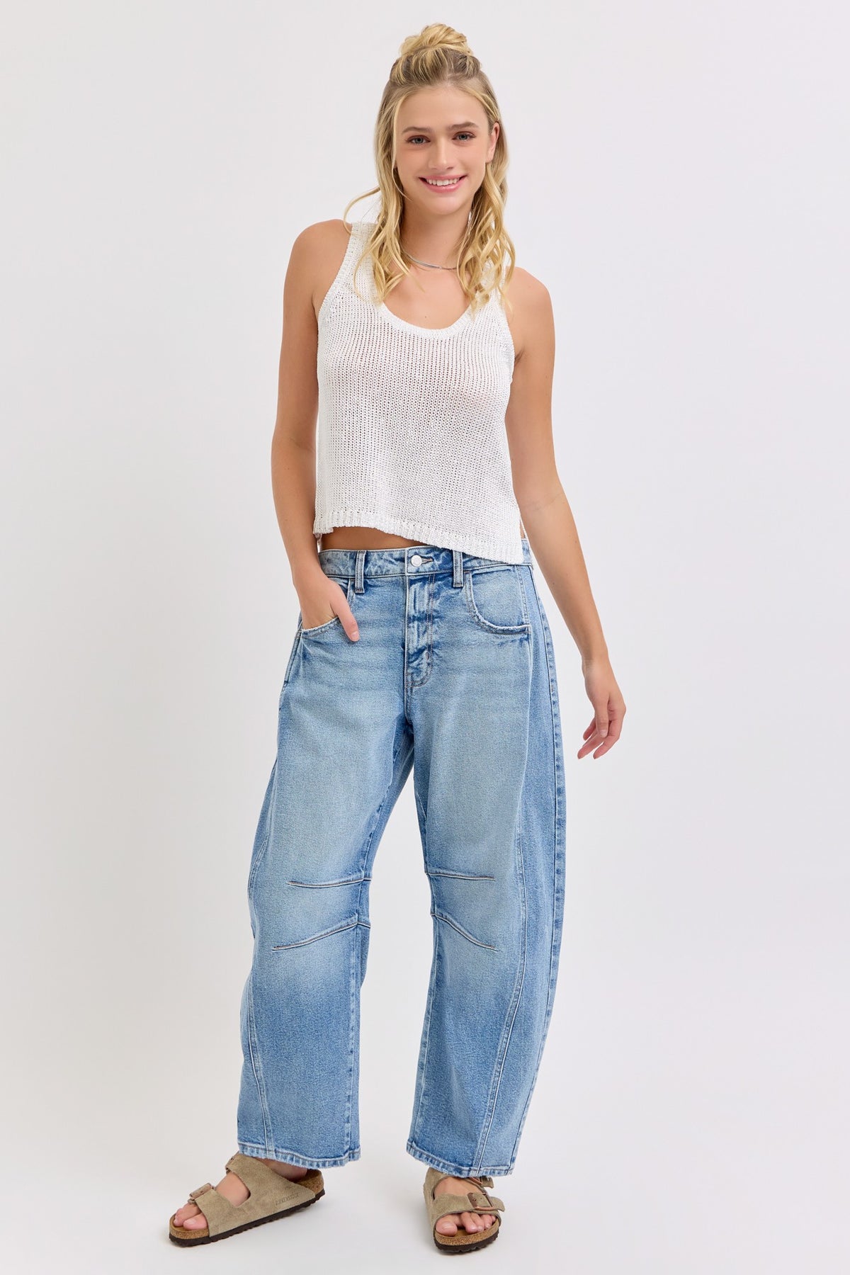 Barrel Jean with Leg Darts