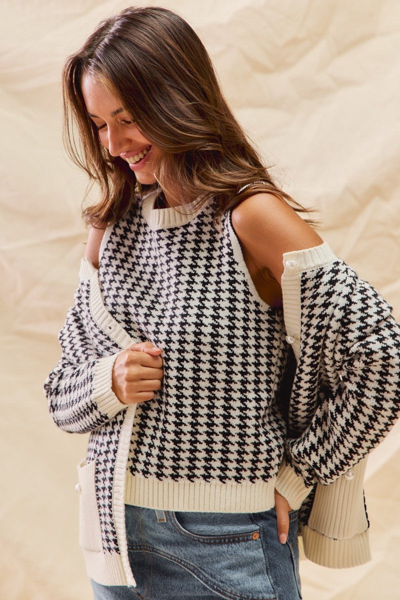 Houndstooth Sweater Set