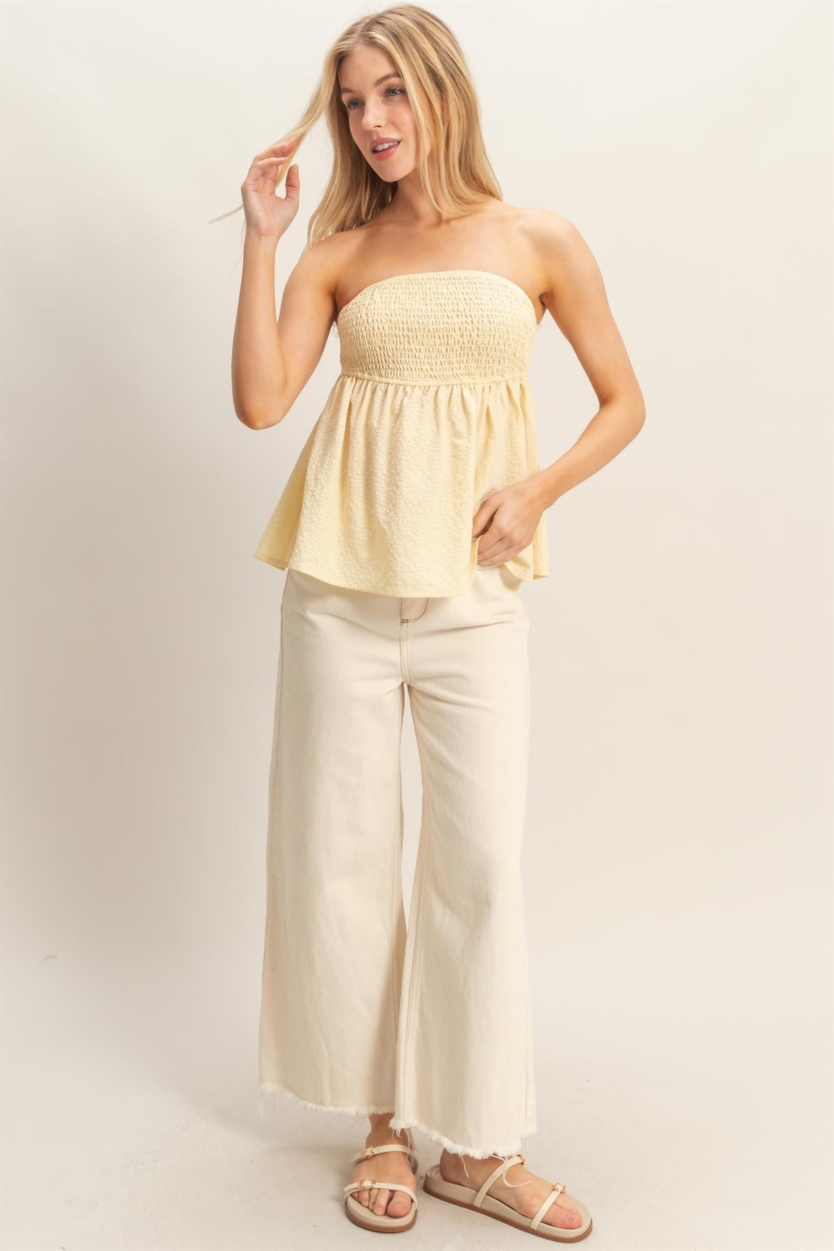 Smocked Tie Back Top