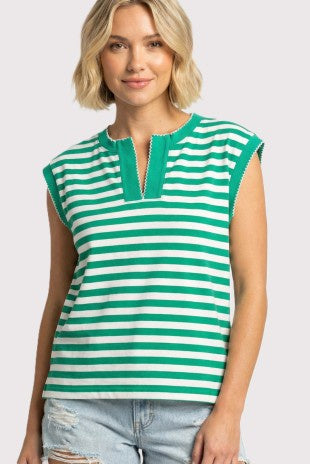 Pico Stitched Stripped Top