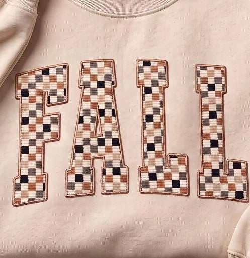 Fall Gingham Patch Hood