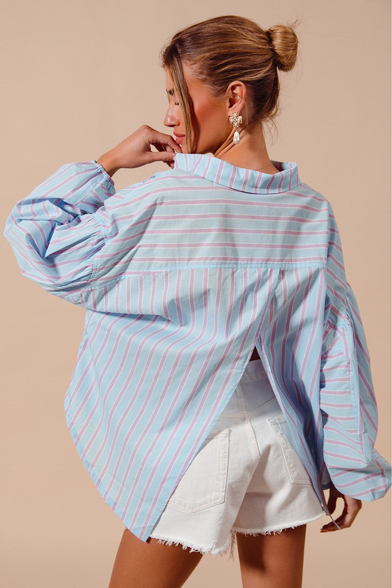 Color Stripe  Button Down