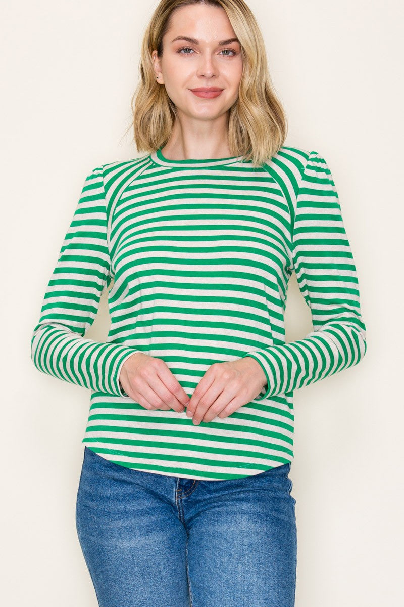 Striped Long Sleeve Crew Top