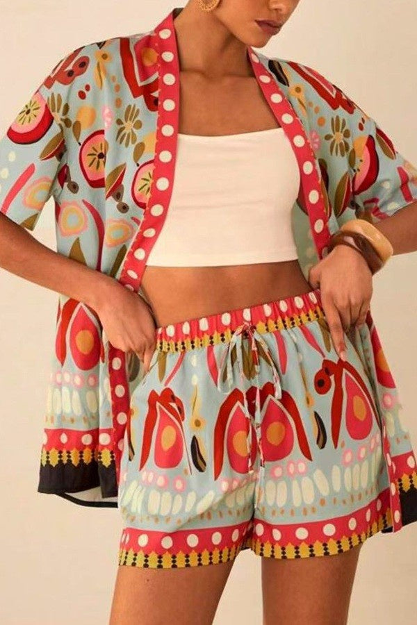 Printed Short/Jacket Set