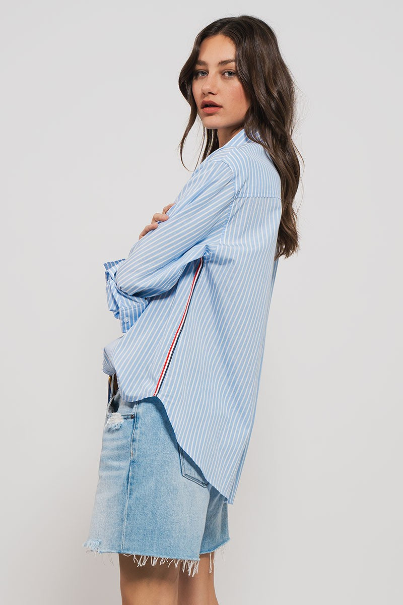 Twill Oversized Button Down
