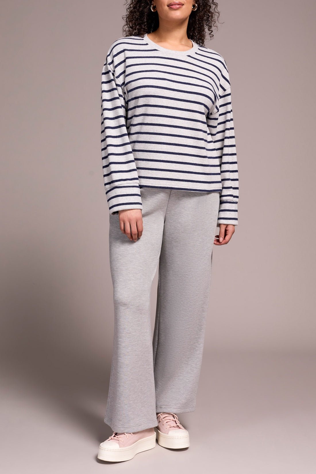 Tribal Cuffed Stripe Top
