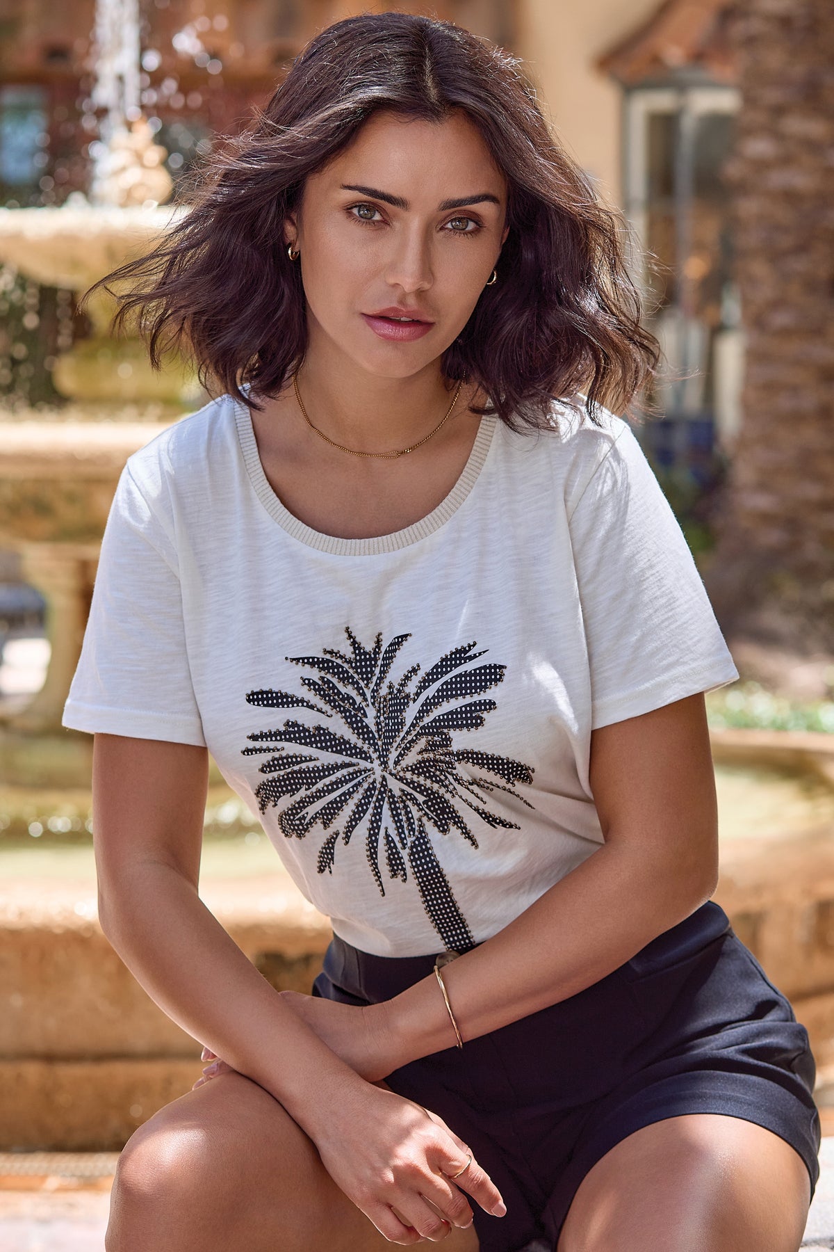 Tribal Studded Print Tee