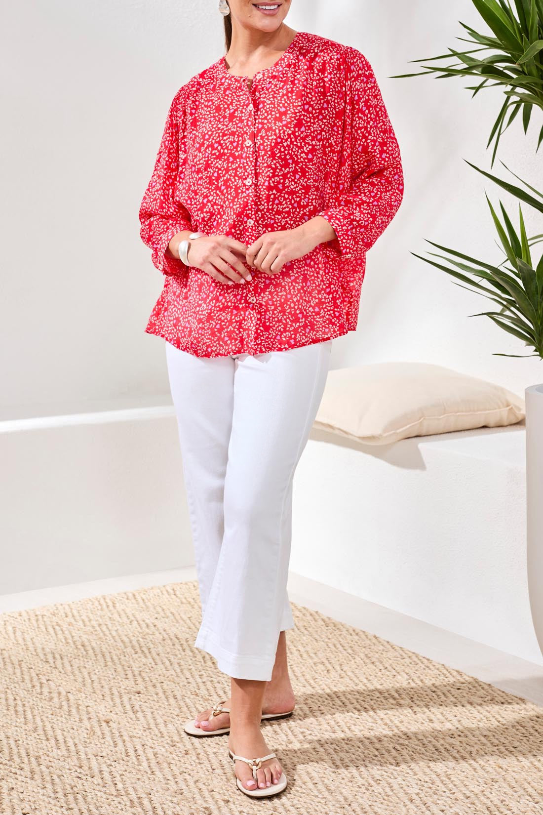 Tribal Flowy Dolman Sleeve Top