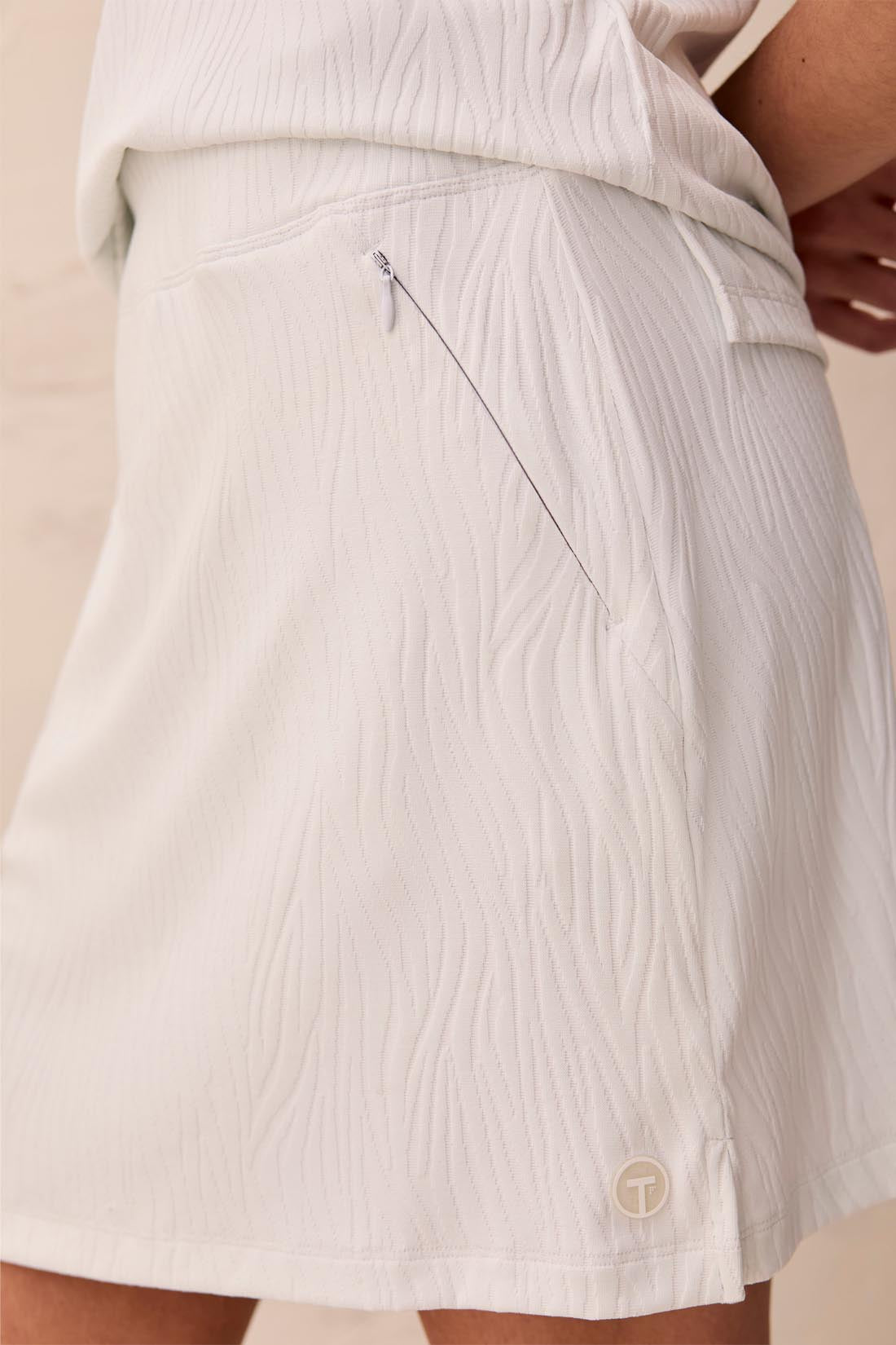 Pull On Texture Skort With Pockets