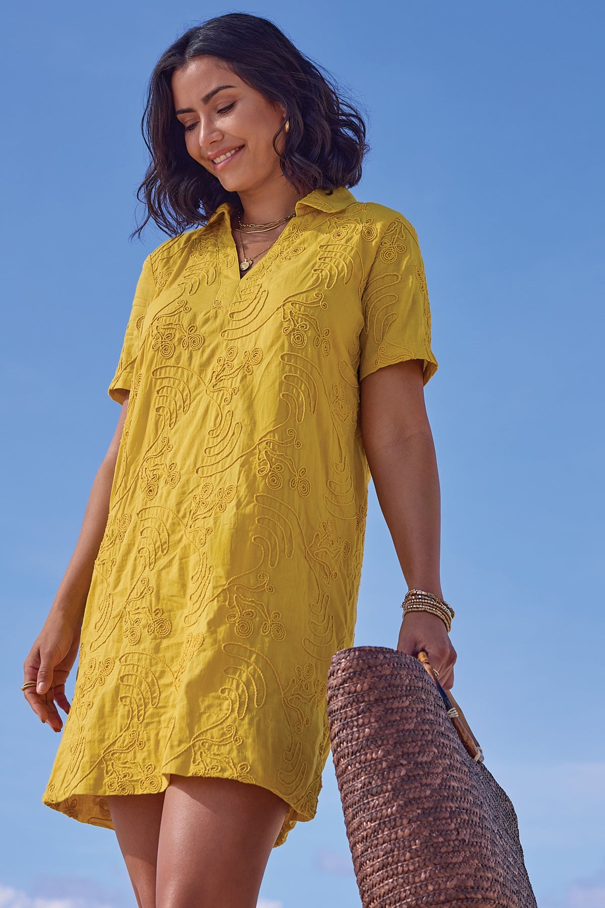 Tribal Applique Tunic Dress