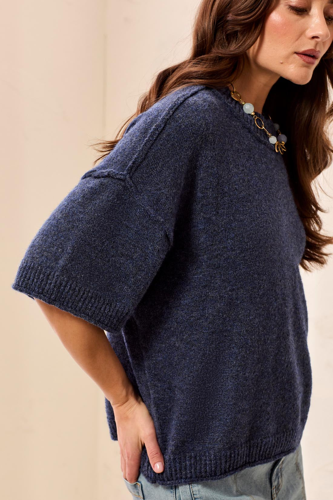Tribal Elbow Sleeve Crewneck