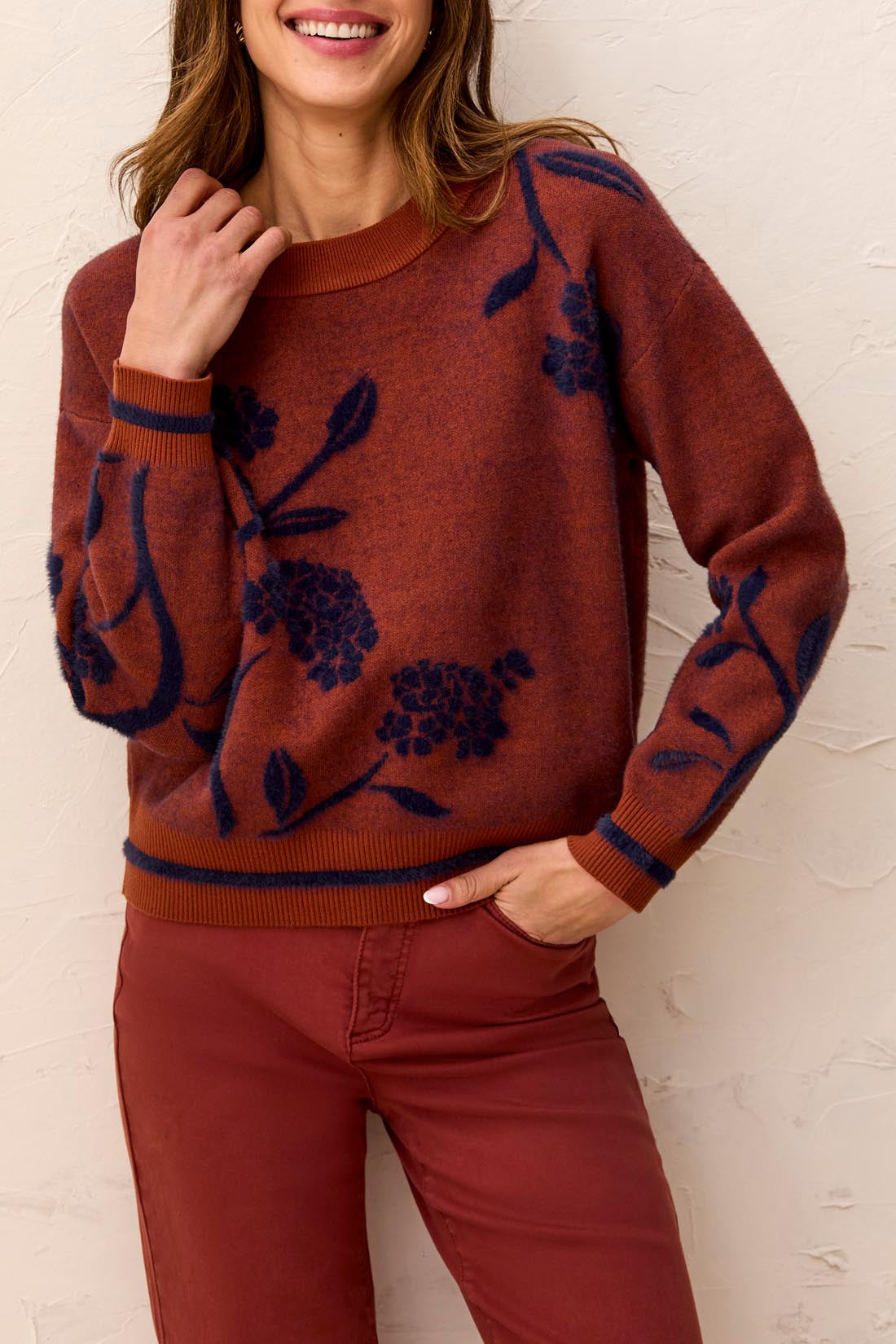 Tribal Cedar Crew Sweater