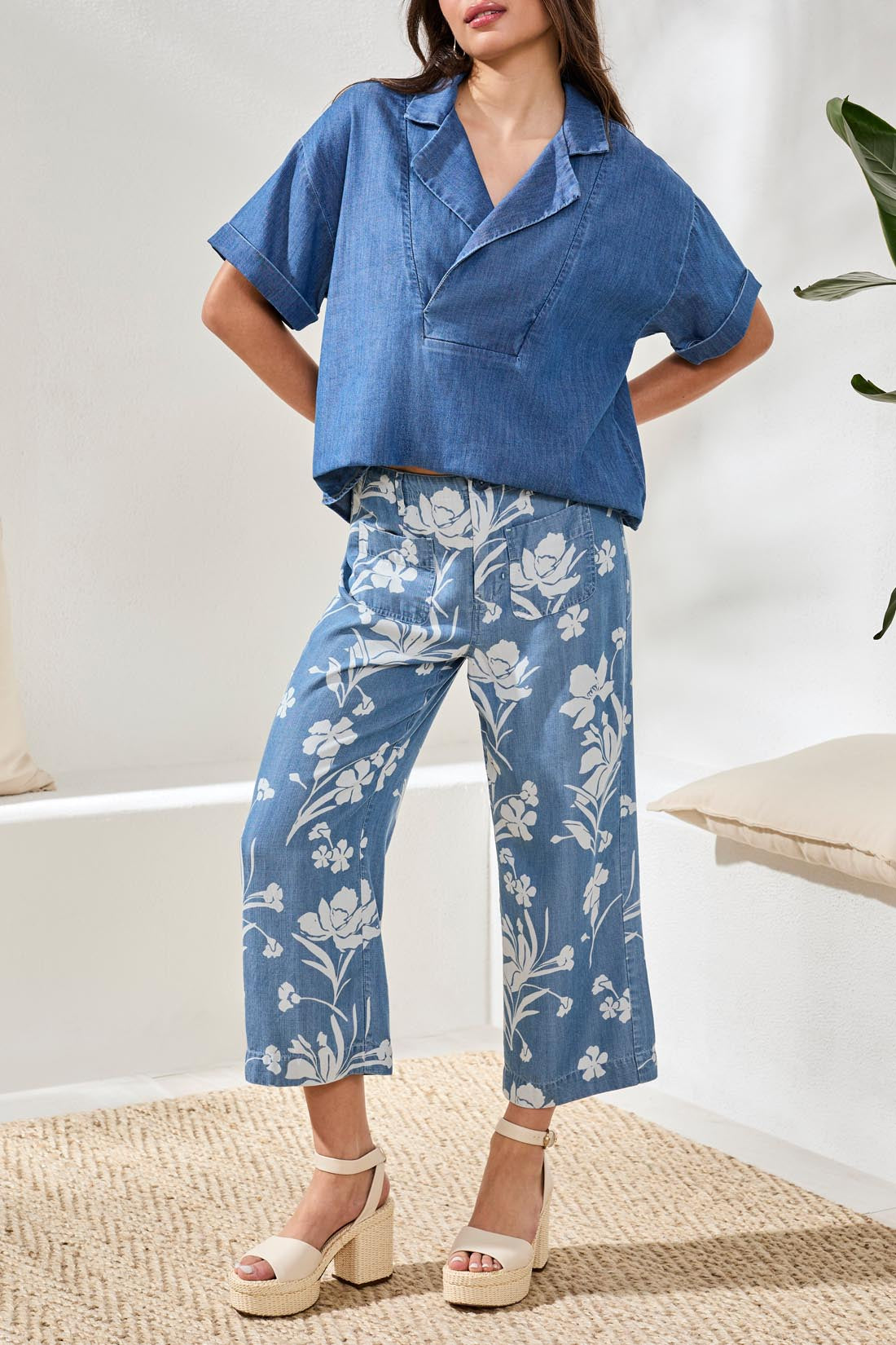 Tribal Flowy Popover Top